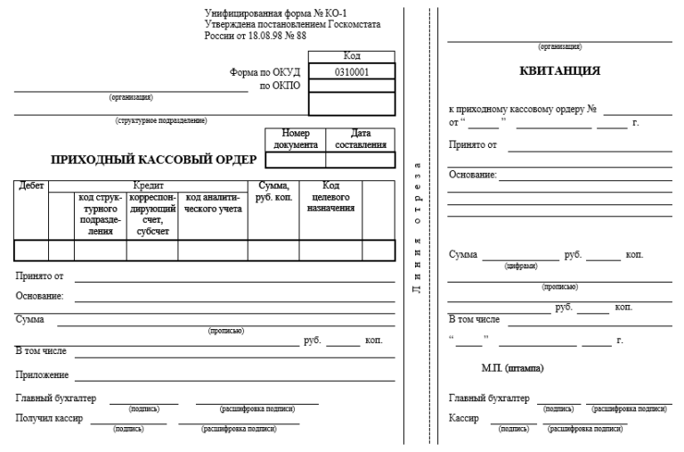 Как создать приходный ордер на товары в 1с