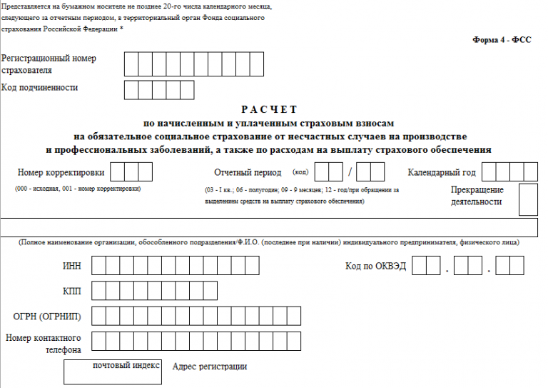 Приложение 13 фсс как заполнять