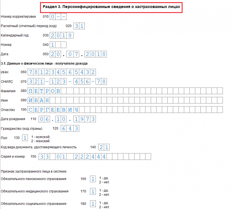 Суммы в персонифицированных сведениях. Образец заполнения отчета в ФСС О застрахованных лицах. Раздел 3 персонифицированные сведения о застрахованных лицах. Сведения о застрахованном лице. Сведения о застрахованном лице образец заполнения.