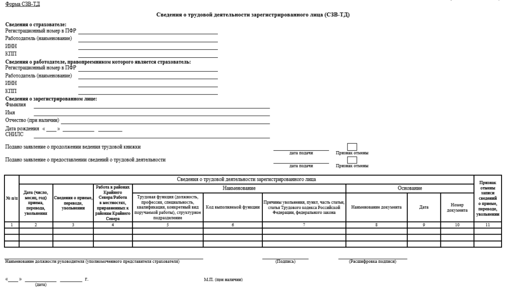 Новый отчет ЕФС-1 вместо СЗВ-ТД с 2023 года