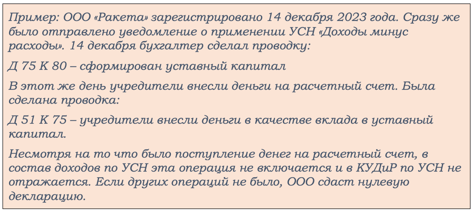 Нулевая декларации по УСН за 2023 год в 2024 году: образец